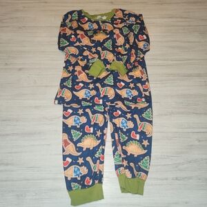 Orange Poppy Christmas Dinosaur Pajamas Boys Size 4/5 A4